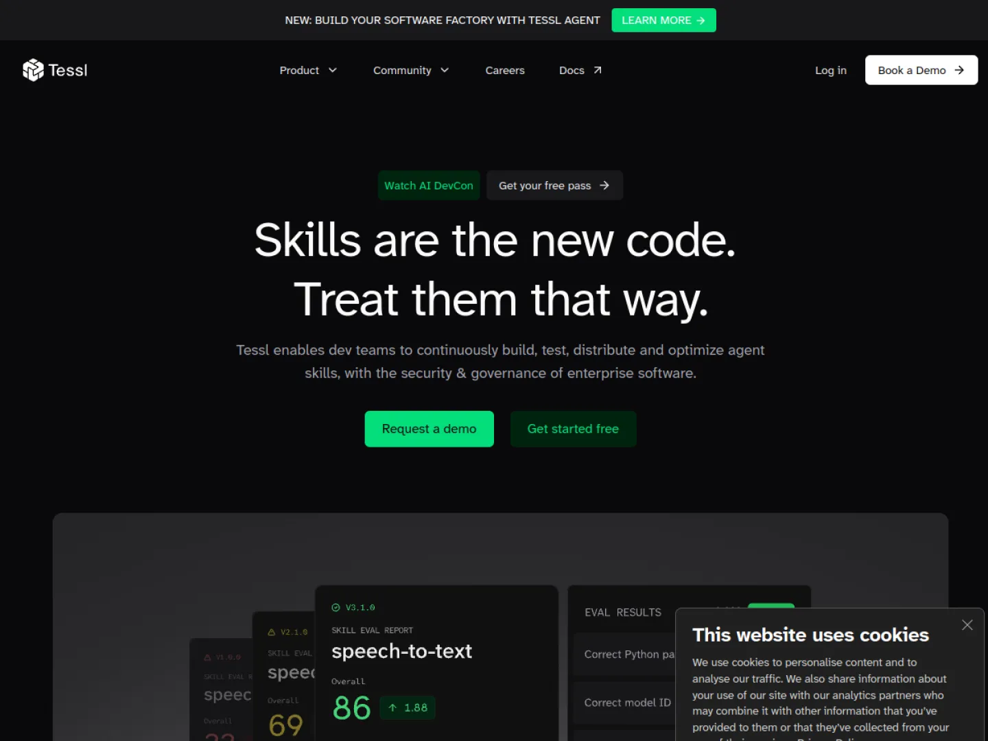Tesslcareers website