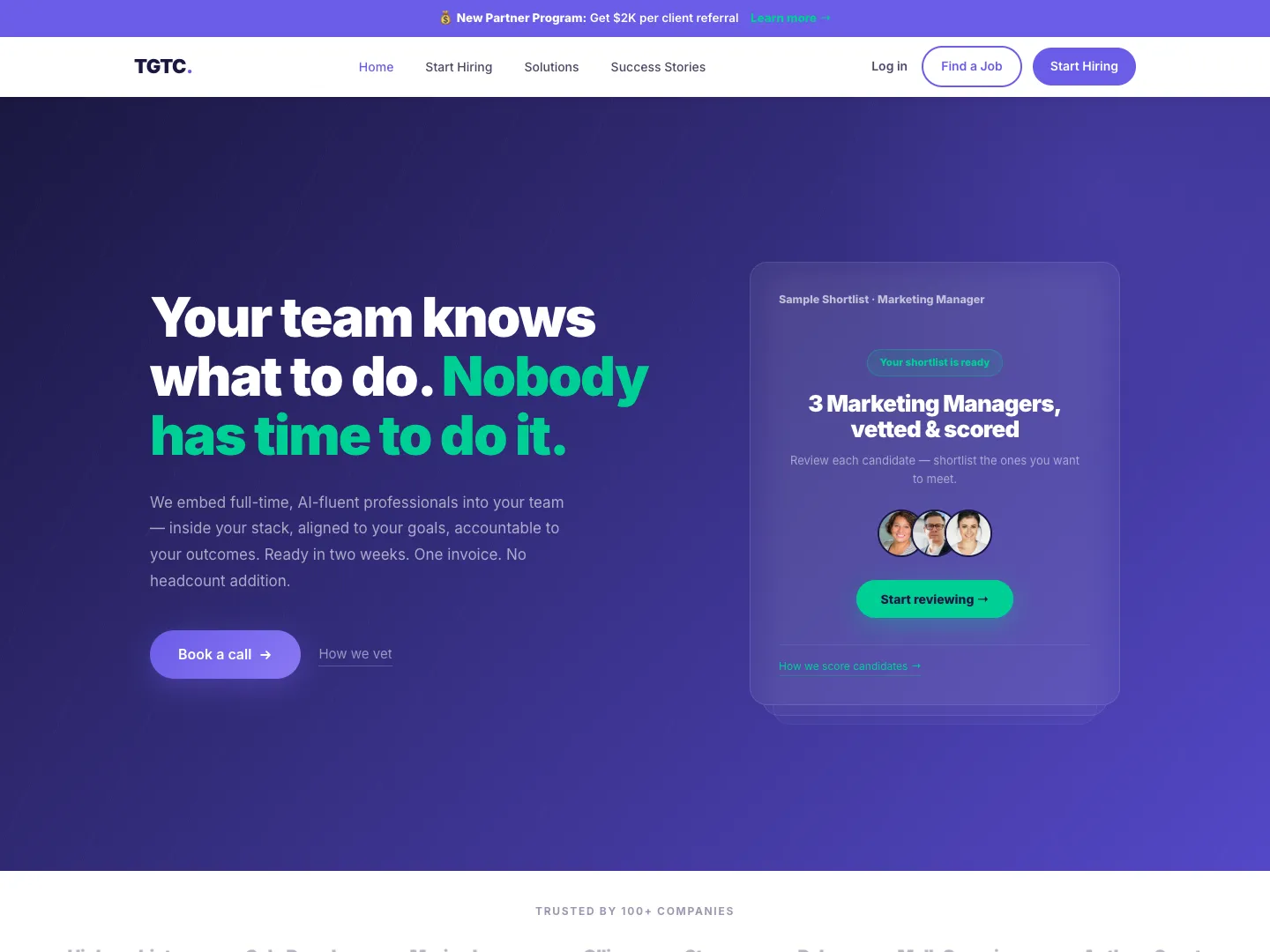 The Global Talent Co. website