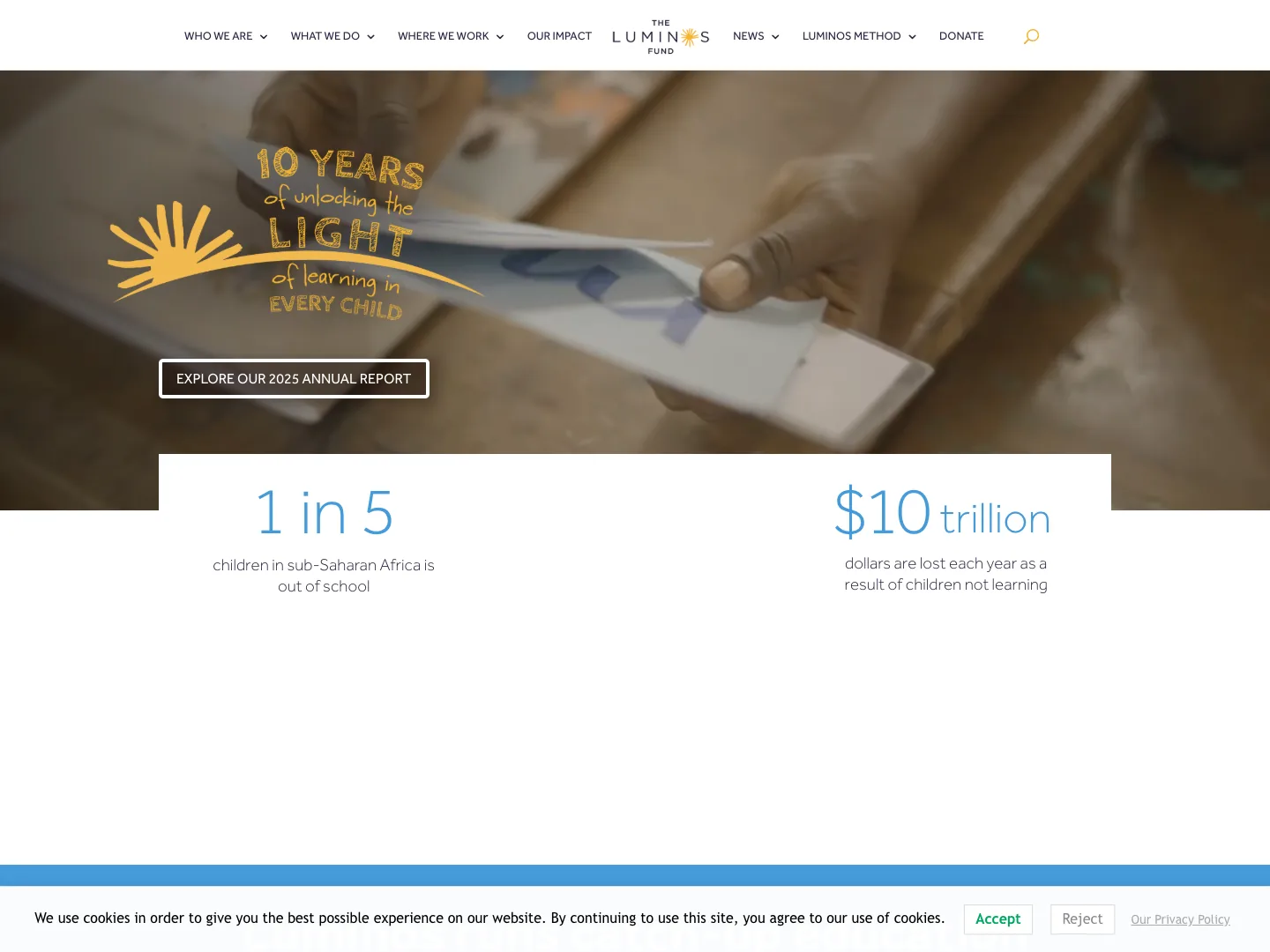 The Luminos Fund website