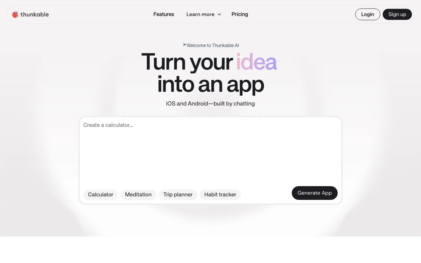 Thunkable website