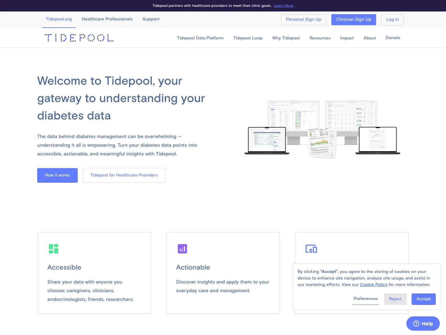 Tidepool website