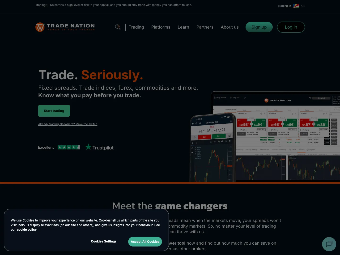 Trade Nation website