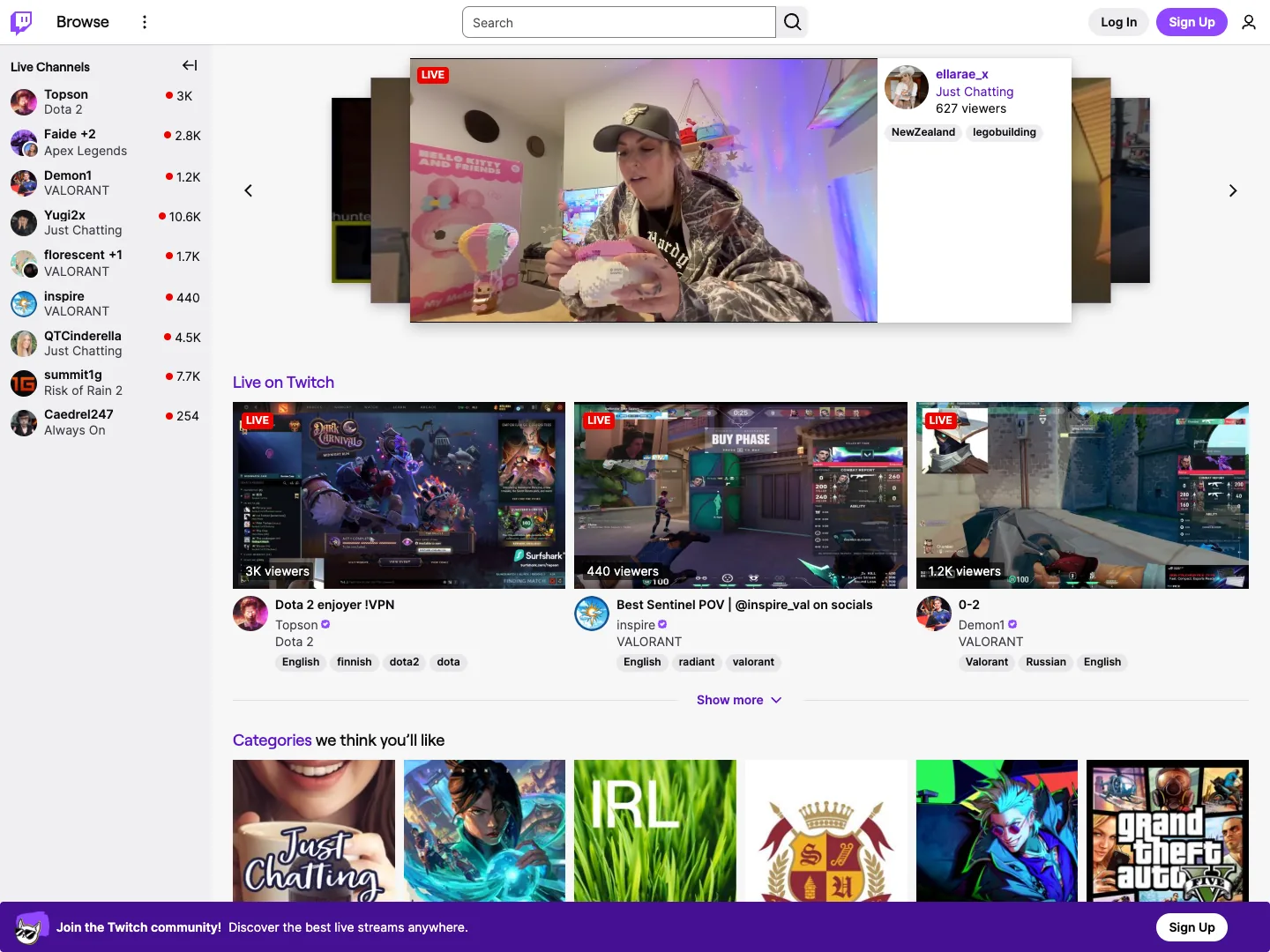 Twitch website