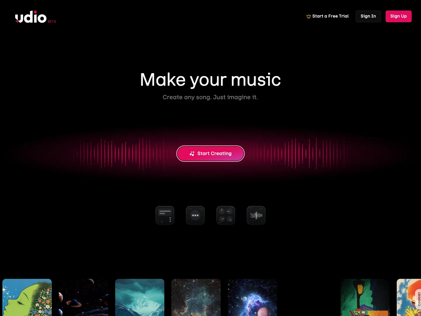Udio website