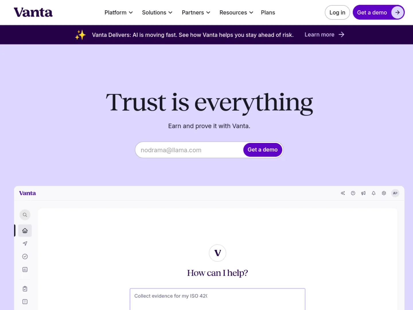 Vanta website