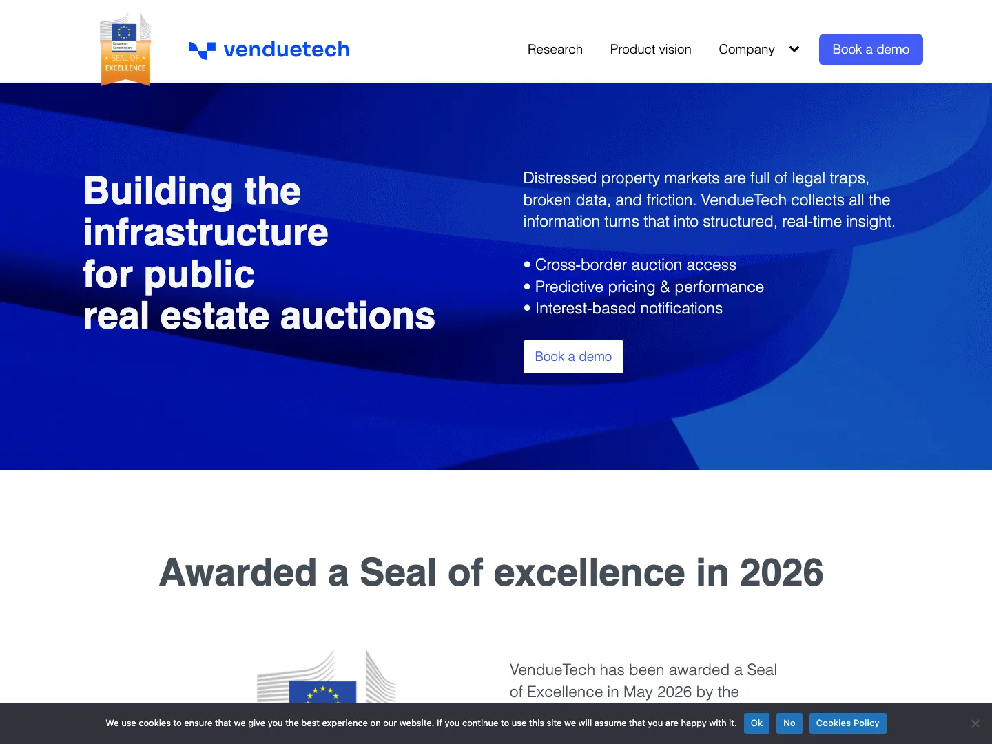 VendueTech website