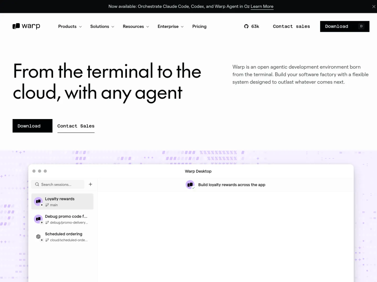 Warp website
