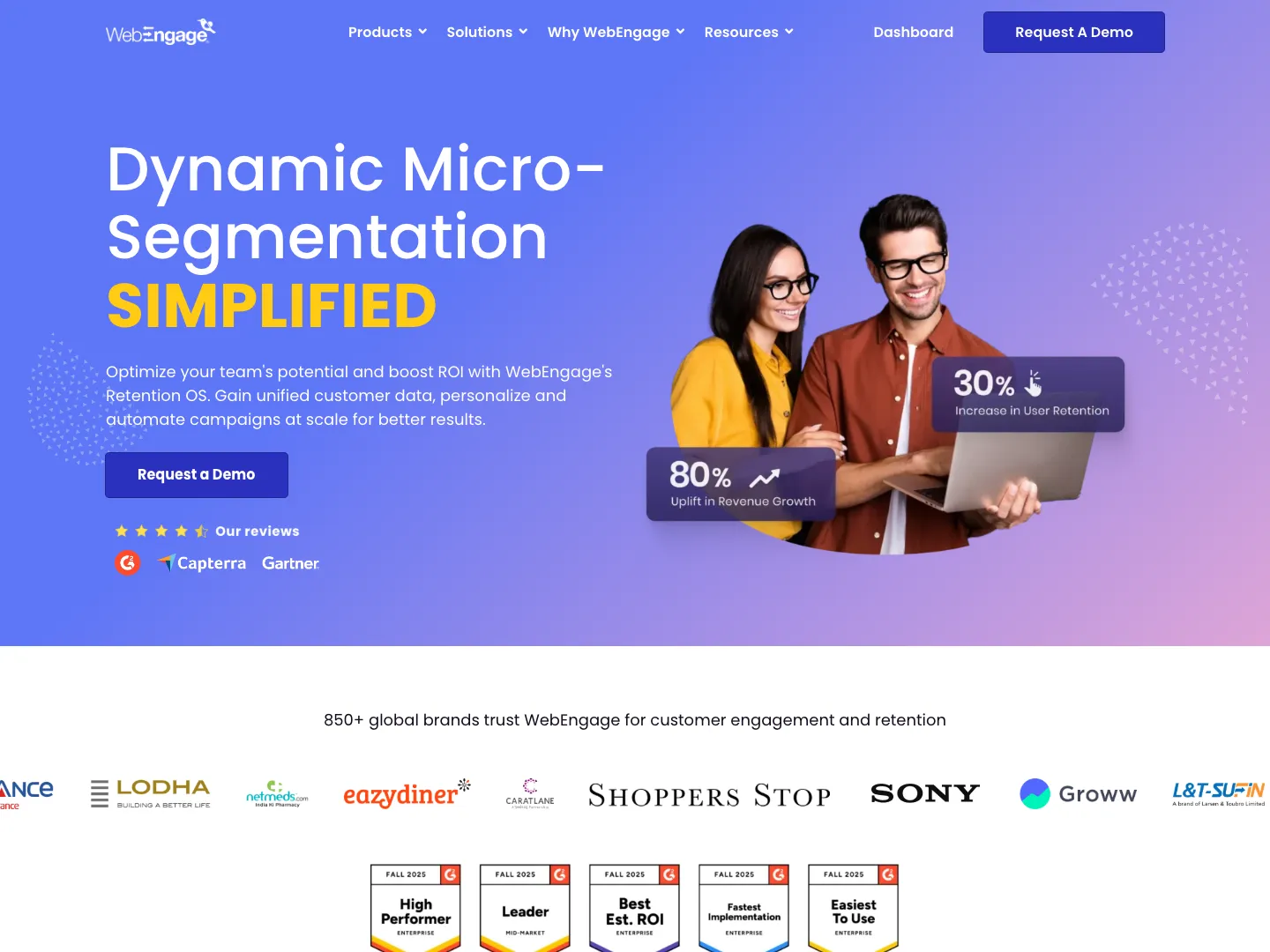 WebEngage website