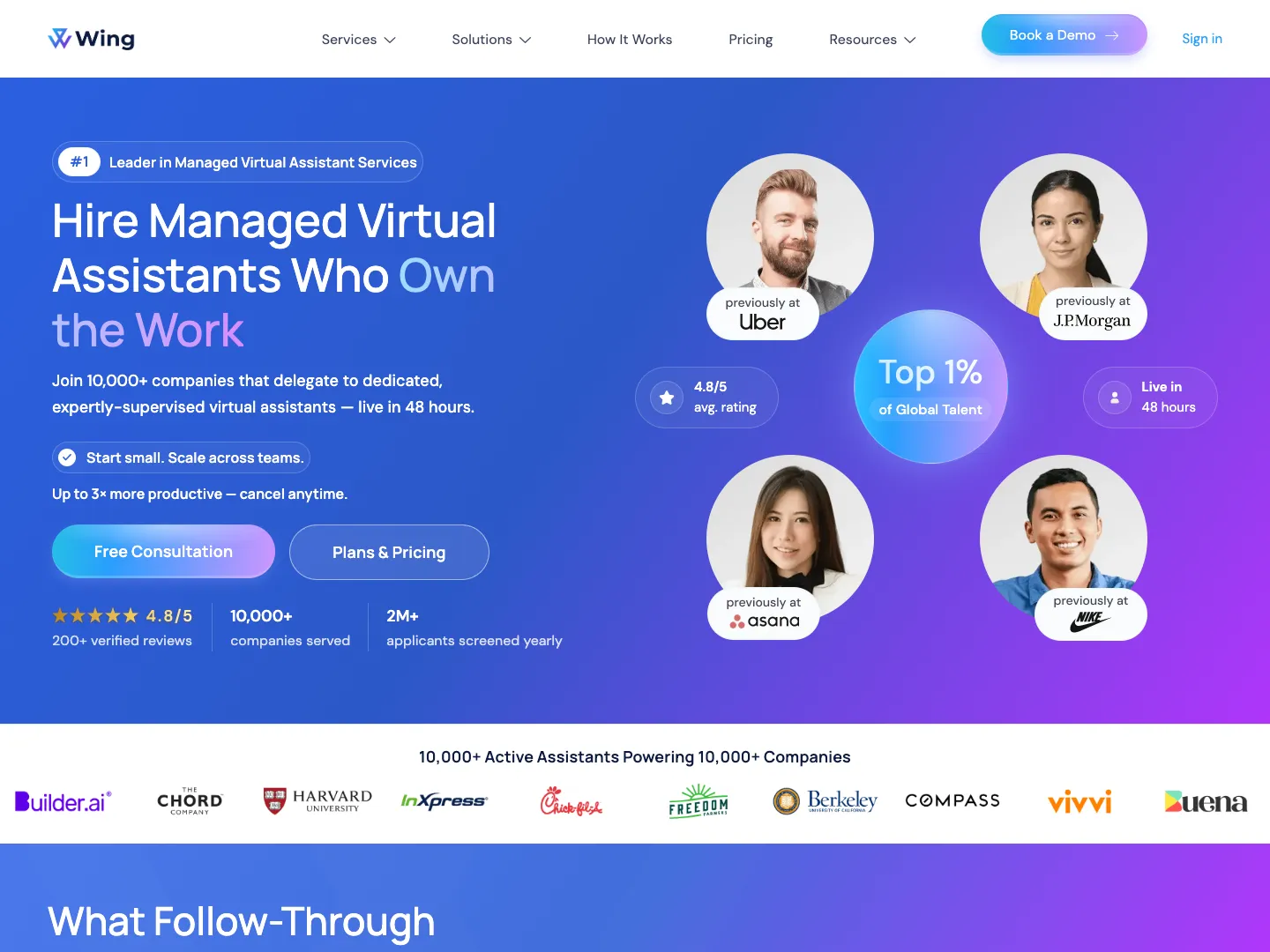 Wing Assistant website