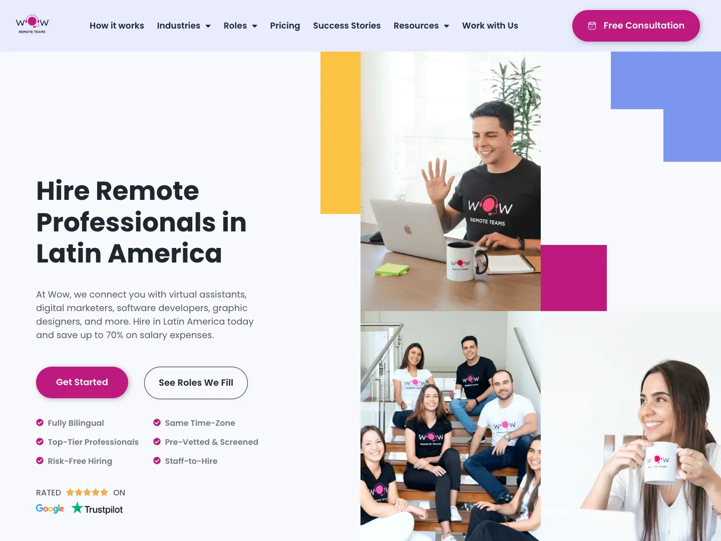 WOW Remote Teams website