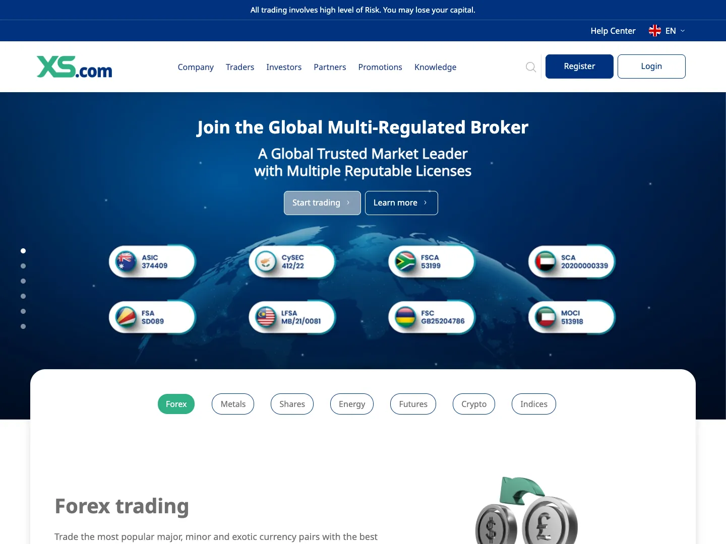 XS.com website