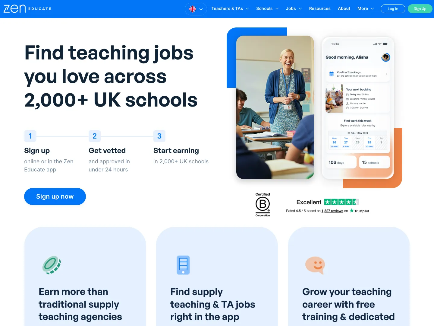 Zen Educate website