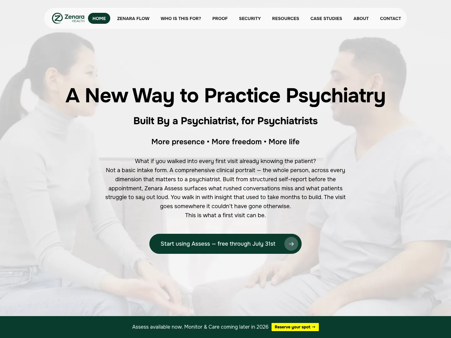 Zenara Health website